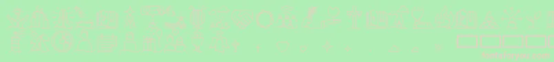 Liturgica Thin Font – Pink Fonts on Green Background