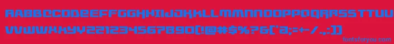 フォントlivewired – 赤い背景に青い文字