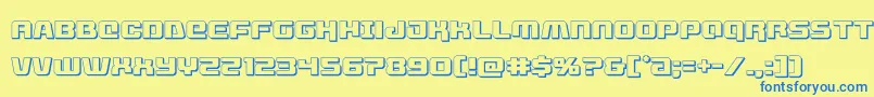 livewired3d Font – Blue Fonts on Yellow Background