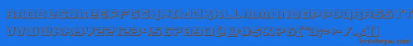 livewired3d Font – Brown Fonts on Blue Background