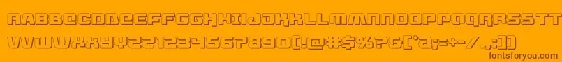 livewired3d Font – Brown Fonts on Orange Background