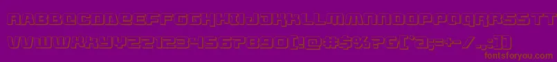 livewired3d Font – Brown Fonts on Purple Background