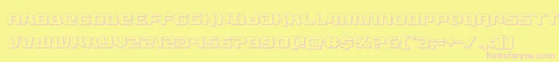 livewired3d Font – Pink Fonts on Yellow Background