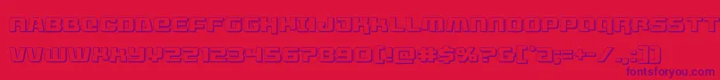livewired3d Font – Purple Fonts on Red Background