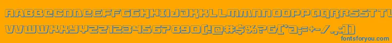 Шрифт livewired3d – синие шрифты на оранжевом фоне