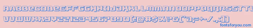 フォントlivewired3d – ピンクの背景に青い文字