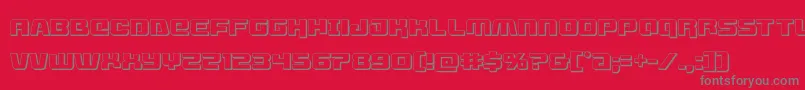 livewired3d Font – Gray Fonts on Red Background