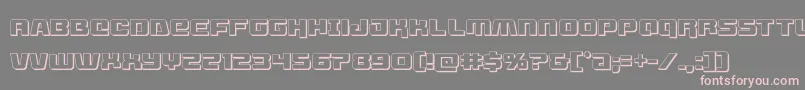 フォントlivewired3d – 灰色の背景にピンクのフォント