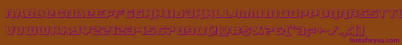 livewired3d-fontti – violetit fontit ruskealla taustalla