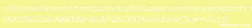 フォントlivewired3d – 黄色い背景に白い文字