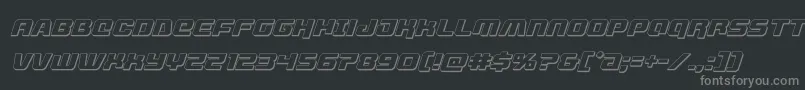 livewired3dital Font – Gray Fonts on Black Background
