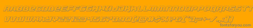 livewired3dital Font – Gray Fonts on Orange Background