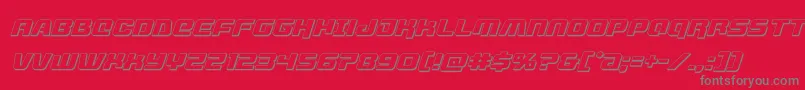 livewired3dital Font – Gray Fonts on Red Background