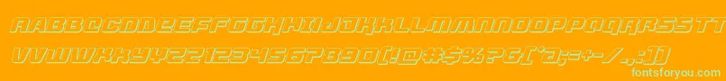 Шрифт livewired3dital – зелёные шрифты на оранжевом фоне