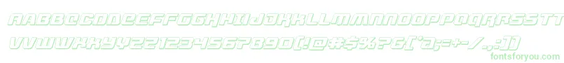 フォントlivewired3dital – 白い背景に緑のフォント