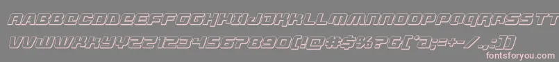 livewired3dital Font – Pink Fonts on Gray Background