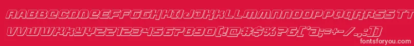 livewired3dital Font – Pink Fonts on Red Background