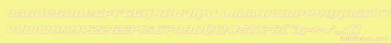 Шрифт livewired3dital – розовые шрифты на жёлтом фоне