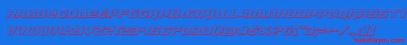 livewired3dital Font – Red Fonts on Blue Background