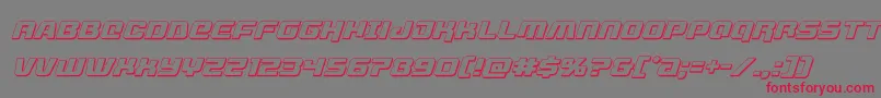 Шрифт livewired3dital – красные шрифты на сером фоне