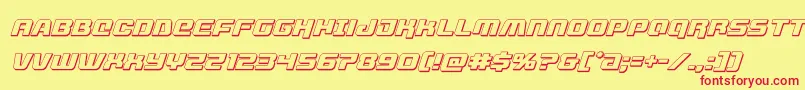 Шрифт livewired3dital – красные шрифты на жёлтом фоне
