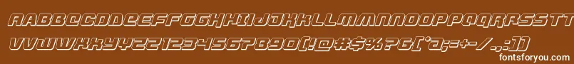 livewired3dital Font – White Fonts on Brown Background