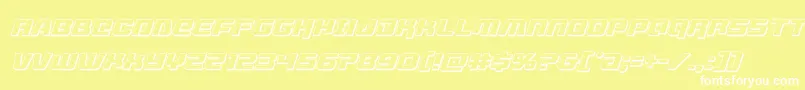 livewired3dital Font – White Fonts on Yellow Background