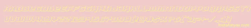 livewired3dital Font – Yellow Fonts on Pink Background