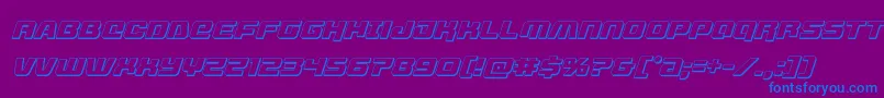 livewired3dital Font – Blue Fonts on Purple Background