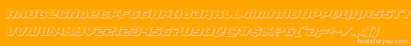 livewired3dital-Schriftart – Rosa Schriften auf orangefarbenem Hintergrund