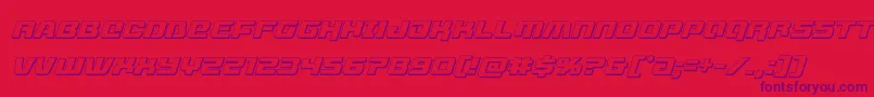 livewired3dital Font – Purple Fonts on Red Background