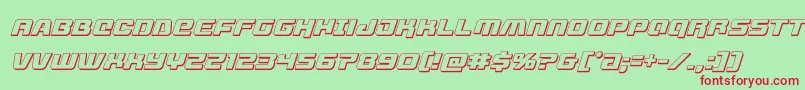 livewired3dital Font – Red Fonts on Green Background