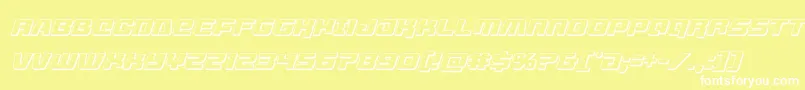 livewired3dital Font – White Fonts on Yellow Background