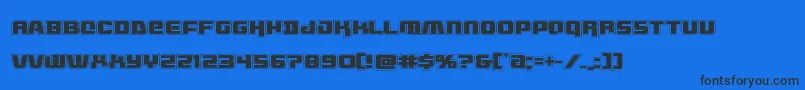 livewiredacad Font – Black Fonts on Blue Background