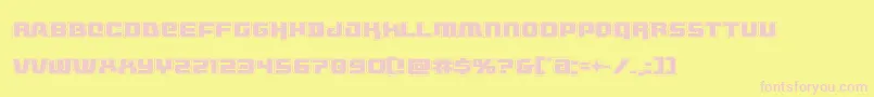 livewiredacad-fontti – vaaleanpunaiset fontit keltaisella taustalla