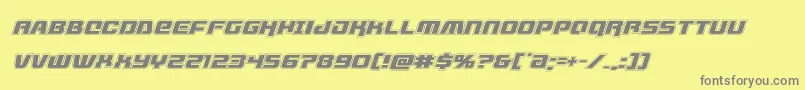 livewiredacadital Font – Gray Fonts on Yellow Background