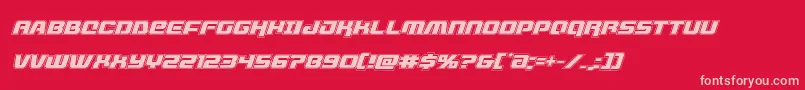 livewiredacadital Font – Pink Fonts on Red Background