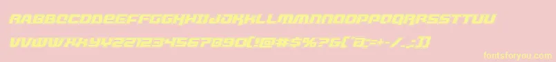 livewiredacadital Font – Yellow Fonts on Pink Background