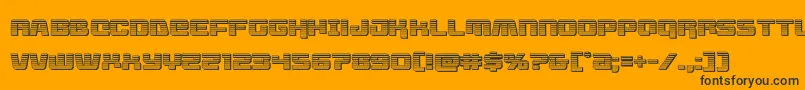 Шрифт livewiredchrome – чёрные шрифты на оранжевом фоне