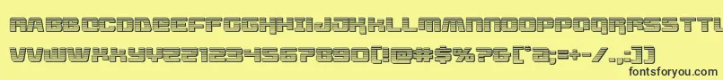 Шрифт livewiredchrome – чёрные шрифты на жёлтом фоне