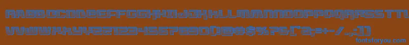 フォントlivewiredchrome – 茶色の背景に青い文字