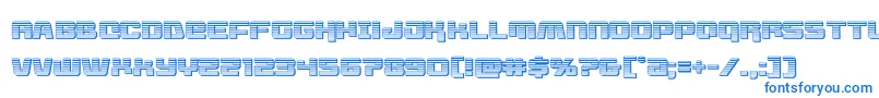 livewiredchrome-fontti – siniset fontit valkoisella taustalla