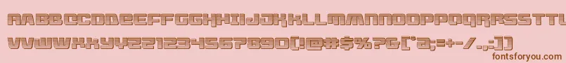 livewiredchrome-fontti – ruskeat fontit vaaleanpunaisella taustalla
