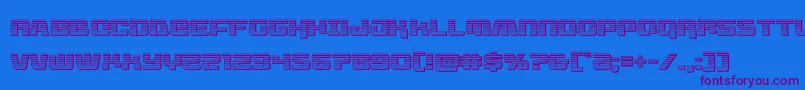 livewiredchrome Font – Purple Fonts on Blue Background
