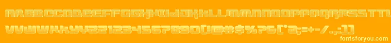 livewiredchrome Font – Yellow Fonts on Orange Background