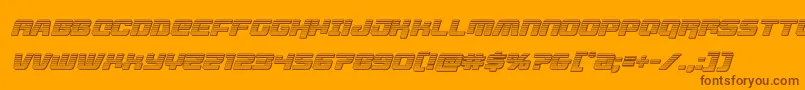 livewiredchromeital Font – Brown Fonts on Orange Background