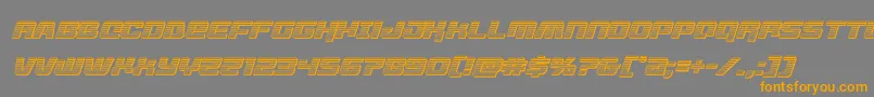 livewiredchromeital-Schriftart – Orangefarbene Schriften auf grauem Hintergrund