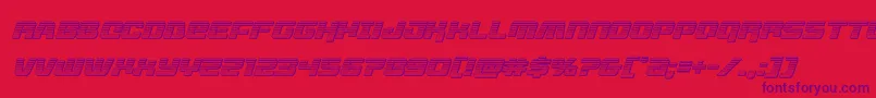 livewiredchromeital Font – Purple Fonts on Red Background