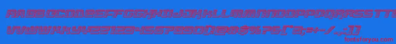 livewiredchromeital Font – Red Fonts on Blue Background