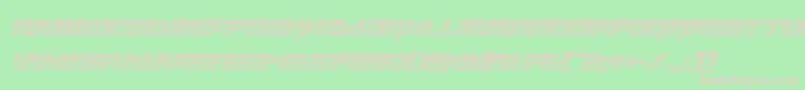 livewiredchromeital Font – Pink Fonts on Green Background